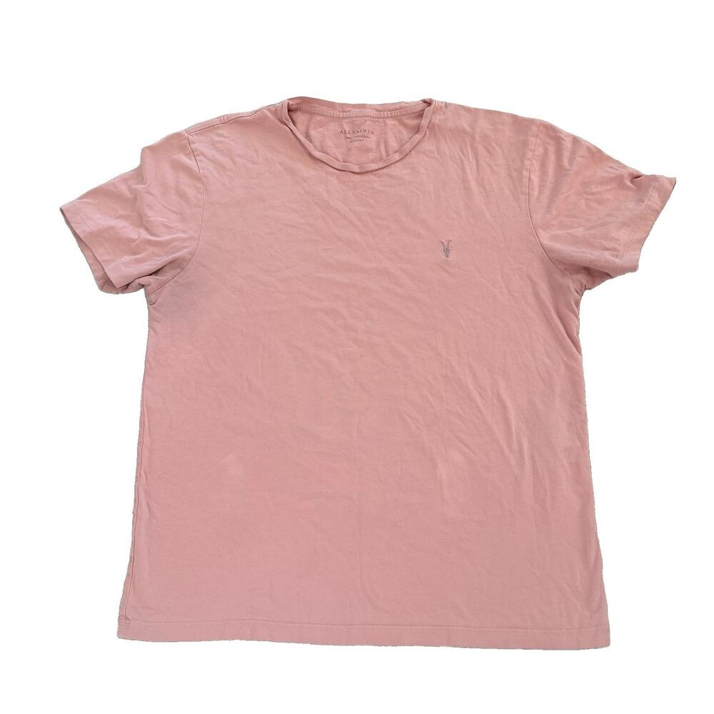 All Saints Brace Brushed Cotton Muted Pink Shirt L T-Shirt Shirt Classic Logo